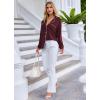 Ekouaer Pajamas Set Long Sleeve Sleepwear Womens Button Down Nightwear Soft Pj Loungewear with Pockets(Wine Red)