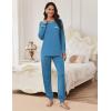 Ekouaer Pajamas Set for Women Soft Comfy Pjs Sets Long Sleeve Sleepwear Loungewear S-XXL(Blue Green)