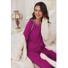 Ekouaer Pajamas Set for Women Soft Comfy Pjs Sets Long Sleeve Sleepwear Loungewear S-XXL(Cherry Red)