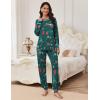 Ekouaer Pajamas Set for Women Soft Comfy Pjs Sets Long Sleeve Sleepwear Loungewear S-XXL(Christmas Green)