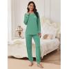 Ekouaer Pajamas Set for Women Soft Comfy Pjs Sets Long Sleeve Sleepwear Loungewear S-XXL(Gray Green)