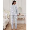 Ekouaer Pajamas Set for Women Soft Comfy Pjs Sets Long Sleeve Sleepwear Loungewear S-XXL(Gray Pink Star)