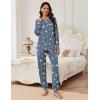 Ekouaer Pajamas Set for Women Soft Comfy Pjs Sets Long Sleeve Sleepwear Loungewear S-XXL(Gray White Star)