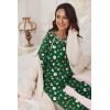 Ekouaer Pajamas Set for Women Soft Comfy Pjs Sets Long Sleeve Sleepwear Loungewear S-XXL(Green Santa)