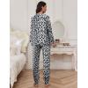 Ekouaer Pajamas Set for Women Soft Comfy Pjs Sets Long Sleeve Sleepwear Loungewear S-XXL(Grey Leopard)