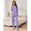 Ekouaer Pajamas Set for Women Soft Comfy Pjs Sets Long Sleeve Sleepwear Loungewear S-XXL(Lilac)
