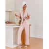 Ekouaer Pajamas for Women Set Button Up Sleepwear Cute Pjs Ruffle Sleeve Notch Collar Loungewear with Long Pants S-XXL(Light Pink)