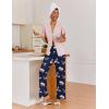 Ekouaer Pajamas for Women Set Button Up Sleepwear Cute Pjs Ruffle Sleeve Notch Collar Loungewear with Long Pants S-XXL(Pink Floral)