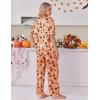 Ekouaer Satin Pajama Set Womens Silk Short Sleeve V Neck Shirt with Long Pant Soft Loungewear Pjs Set(Halloween Orange)