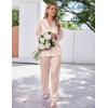 Ekouaer Satin Pajama Set for Women Silky Sleepwear Long Sleeve Top and Pants Button Down Pjs Lounge Set(Champagne)