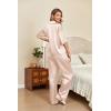 Ekouaer Silk Satin Pajamas Set Women Short Sleeve Pj Sets Button Down Sleepwear 2 Piece Soft Loungewear S-XXL(Champagne)