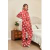 Ekouaer Silk Satin Pajamas Set Women Short Sleeve Pj Sets Button Down Sleepwear 2 Piece Soft Loungewear S-XXL(Christmas Elk)