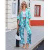 Ekouaer Silk Satin Pajamas Set Women Short Sleeve Pj Sets Button Down Sleepwear 2 Piece Soft Loungewear S-XXL(Flamingo)