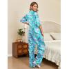 Ekouaer Silk Satin Pajamas Set Women Short Sleeve Pj Sets Button Down Sleepwear 2 Piece Soft Loungewear S-XXL(Flamingo)
