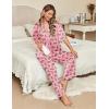 Ekouaer Silk Satin Pajamas Set Women Short Sleeve Pj Sets Button Down Sleepwear 2 Piece Soft Loungewear S-XXL(Pink Cheetah)