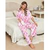 Ekouaer Silk Satin Pajamas Set Women Short Sleeve Pj Sets Button Down Sleepwear 2 Piece Soft Loungewear S-XXL(Pink Cowgirl)
