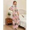 Ekouaer Silk Satin Pajamas Set Women Short Sleeve Pj Sets Button Down Sleepwear 2 Piece Soft Loungewear S-XXL(Pink Tiger)