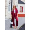 Ekouaer Silk Satin Pajamas Set Women Short Sleeve Pj Sets Button Down Sleepwear 2 Piece Soft Loungewear S-XXL(Wine Red)