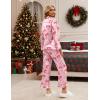 Ekouaer Silk Satin Pajamas Set Womens Long Sleepwear Button Down 2 Piece Classic Soft Loungewear Pjs Set(Bow)