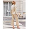 Ekouaer Silk Satin Pajamas Set Womens Long Sleepwear Button Down 2 Piece Classic Soft Loungewear Pjs Set(Champagne)