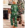Ekouaer Silk Satin Pajamas Set Womens Long Sleepwear Button Down 2 Piece Classic Soft Loungewear Pjs Set(Christmas Green)