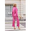 Ekouaer Silk Satin Pajamas Set Womens Long Sleepwear Button Down 2 Piece Classic Soft Loungewear Pjs Set(Hot Pink Leopard)