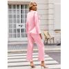 Ekouaer Silk Satin Pajamas Set Womens Long Sleepwear Button Down 2 Piece Classic Soft Loungewear Pjs Set(Pink)