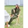Ekouaer Sweatsuits Womens Loungewear Set Tracksuit Long Sleeve Pajamas Set with Pockets 2 Piece Outfits Lounge Sets(Army Green)