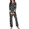 Ekouaer Sweatsuits Womens Loungewear Set Tracksuit Long Sleeve Pajamas Set with Pockets 2 Piece Outfits Lounge Sets(Christmas Black)