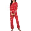 Ekouaer Sweatsuits Womens Loungewear Set Tracksuit Long Sleeve Pajamas Set with Pockets 2 Piece Outfits Lounge Sets(Christmas Red)