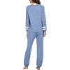 Ekouaer Sweatsuits Womens Loungewear Set Tracksuit Long Sleeve Pajamas Set with Pockets 2 Piece Outfits Lounge Sets(Clear Blue)
