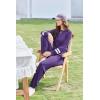 Ekouaer Sweatsuits Womens Loungewear Set Tracksuit Long Sleeve Pajamas Set with Pockets 2 Piece Outfits Lounge Sets(Deep Purple)