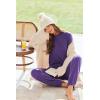 Ekouaer Sweatsuits Womens Loungewear Set Tracksuit Long Sleeve Pajamas Set with Pockets 2 Piece Outfits Lounge Sets(Deep Purple)