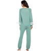 Ekouaer Sweatsuits Womens Loungewear Set Tracksuit Long Sleeve Pajamas Set with Pockets 2 Piece Outfits Lounge Sets(Ice Green)