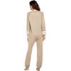 Ekouaer Sweatsuits Womens Loungewear Set Tracksuit Long Sleeve Pajamas Set with Pockets 2 Piece Outfits Lounge Sets(Khaki2)