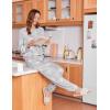 Ekouaer Sweatsuits Womens Loungewear Set Tracksuit Long Sleeve Pajamas Set with Pockets 2 Piece Outfits Lounge Sets(Light Gray Star)