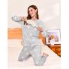 Ekouaer Sweatsuits Womens Loungewear Set Tracksuit Long Sleeve Pajamas Set with Pockets 2 Piece Outfits Lounge Sets(Light Gray Star)