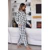 Ekouaer Sweatsuits Womens Loungewear Set Tracksuit Long Sleeve Pajamas Set with Pockets 2 Piece Outfits Lounge Sets(Plaid Black White)