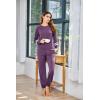 Ekouaer Sweatsuits Womens Loungewear Set Tracksuit Long Sleeve Pajamas Set with Pockets 2 Piece Outfits Lounge Sets(Purple)
