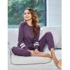 Ekouaer Sweatsuits Womens Loungewear Set Tracksuit Long Sleeve Pajamas Set with Pockets 2 Piece Outfits Lounge Sets(Purple)