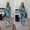 Ekouaer Sweatsuits Womens Loungewear Set Tracksuit Long Sleeve Pajamas Set with Pockets 2 Piece Outfits Lounge Sets(Tie Dye Blue)