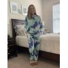 Ekouaer Sweatsuits Womens Loungewear Set Tracksuit Long Sleeve Pajamas Set with Pockets 2 Piece Outfits Lounge Sets(Tie Dye Blue)