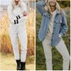 Ekouaer Sweatsuits Womens Loungewear Set Tracksuit Long Sleeve Pajamas Set with Pockets 2 Piece Outfits Lounge Sets(White)