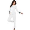 Ekouaer Sweatsuits Womens Loungewear Set Tracksuit Long Sleeve Pajamas Set with Pockets 2 Piece Outfits Lounge Sets(White)