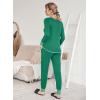 Ekouaer Valentine’s Pajamas Women’s Long Sleeve Pj Set Soft 2 Piece Loungewear Sleepwear with Jogger Pants XS-3XL(Bright Green)