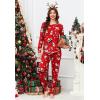Ekouaer Valentine’s Pajamas Women’s Long Sleeve Pj Set Soft 2 Piece Loungewear Sleepwear with Jogger Pants XS-3XL(Christmas Print)