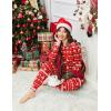 Ekouaer Valentine’s Pajamas Women’s Long Sleeve Pj Set Soft 2 Piece Loungewear Sleepwear with Jogger Pants XS-3XL(Christmas Reindeer on Red)
