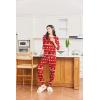 Ekouaer Valentine’s Pajamas Women’s Long Sleeve Pj Set Soft 2 Piece Loungewear Sleepwear with Jogger Pants XS-3XL(Christmas Reindeer on Red)
