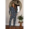 Ekouaer Valentine’s Pajamas Women’s Long Sleeve Pj Set Soft 2 Piece Loungewear Sleepwear with Jogger Pants XS-3XL(Deep Grey White Star)