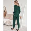 Ekouaer Valentine’s Pajamas Women’s Long Sleeve Pj Set Soft 2 Piece Loungewear Sleepwear with Jogger Pants XS-3XL(Green)